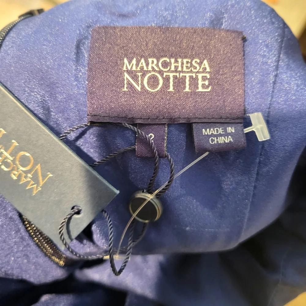 Marchesa Blue Ombre Evening Gown - Picture 10 of 11